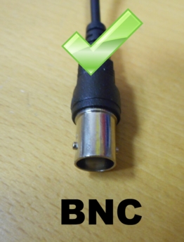 Bnc connector on a 4-in-1 cctv camera
