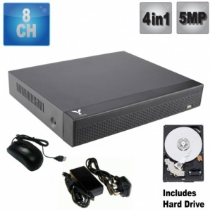 8 Channel Dvr Recorder for Hd & Analogue CCTV Cameras 5Mp