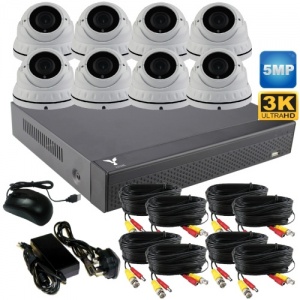 5mp Varifocal Dome CCTV System with 8 Cameras