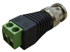 BNC connector with terminal screws for CCTV Cameras