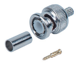 Bnc male crimp connector