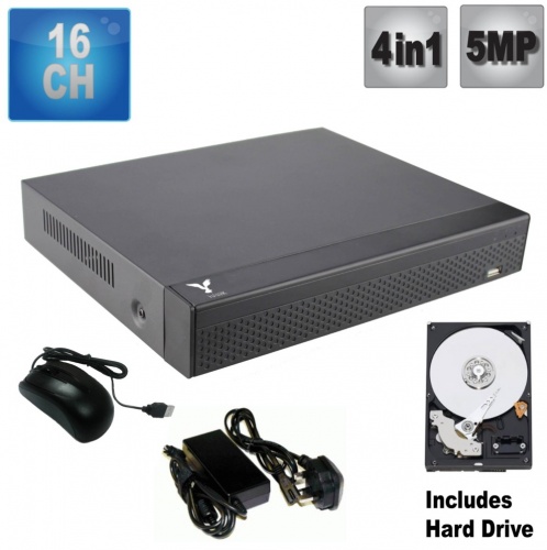 16 channel 5MP dvr recorder, 4 in 1