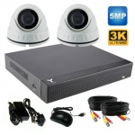 5Mp Dome CCTV System with 2 x Dome Cameras and 1Tb Dvr Recorder